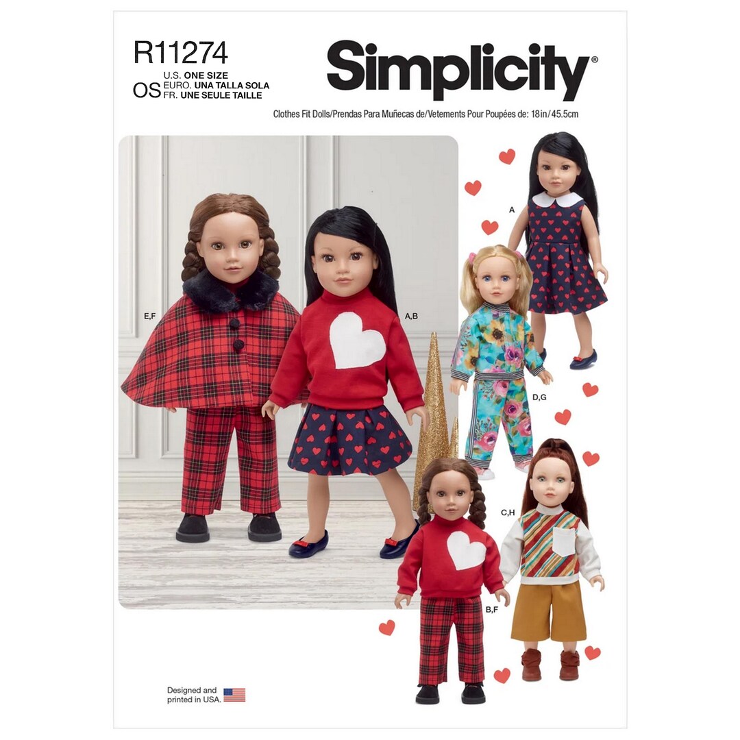 Simplicity Patterns R11174 Simplicity R11274 Sewing Pattern for 18
