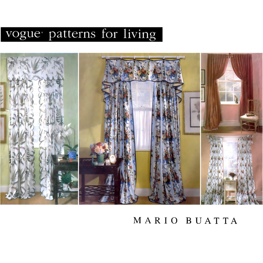 Vogue 2224 Pattern and Instructions for Window Valances and Drapes by ...
