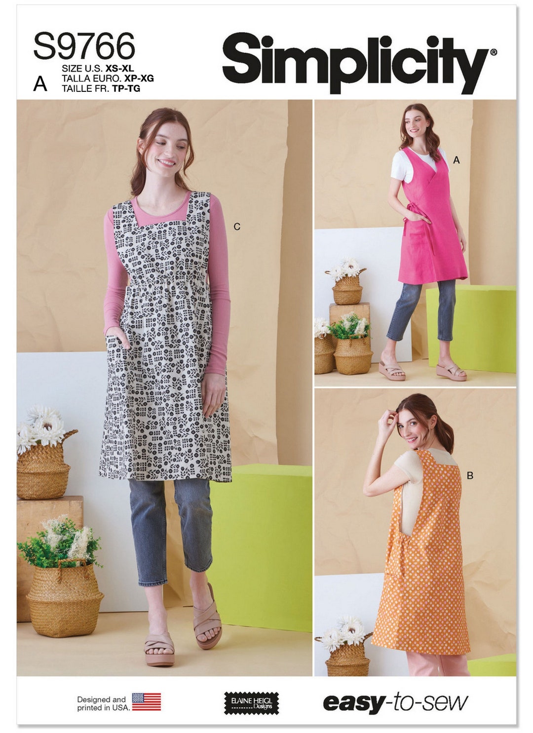 Simplicity SS9853A Misses' Coats And Scarf By Elaine Heigl Designs A (XS  S M L XL