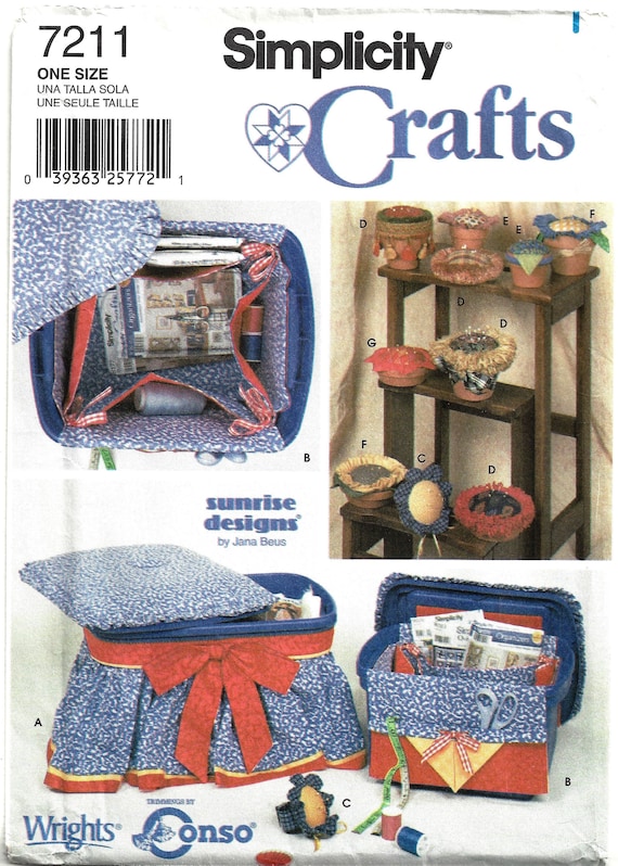 Simplicity 7211 Sewing Pattern for Sewing Room Accessories Etsy