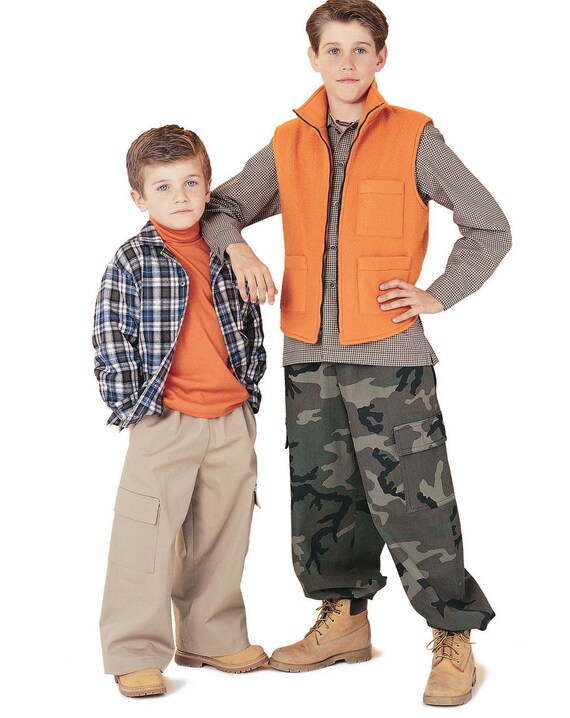 Mccalls 3416 Kids Stuff Sewing Pattern for Boys Shirt Vest and