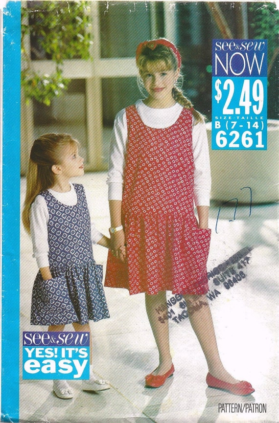 Easy OOP BUTTERICK 3337 Girls Dress /& Jumpsuit PATTERN 7-8-10//12-14 UC
