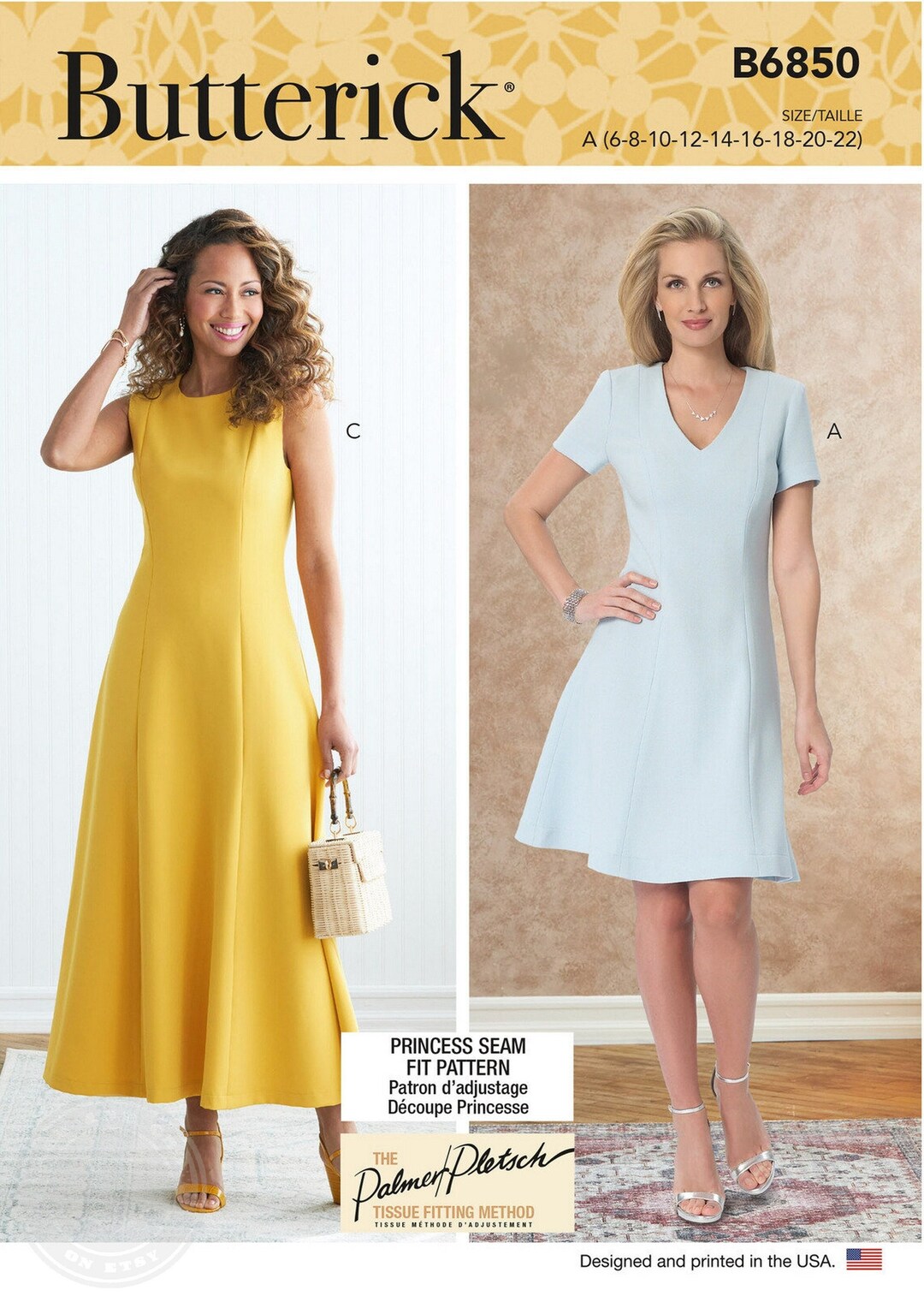 Butterick B6850 Sewing Pattern Misses Easy Jewel or Vneck Fit and