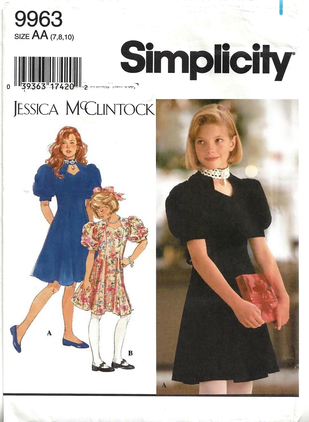 9963 Simplicity 9963 Sewing Pattern Jessica Mcclintock Knee Length Princess ...