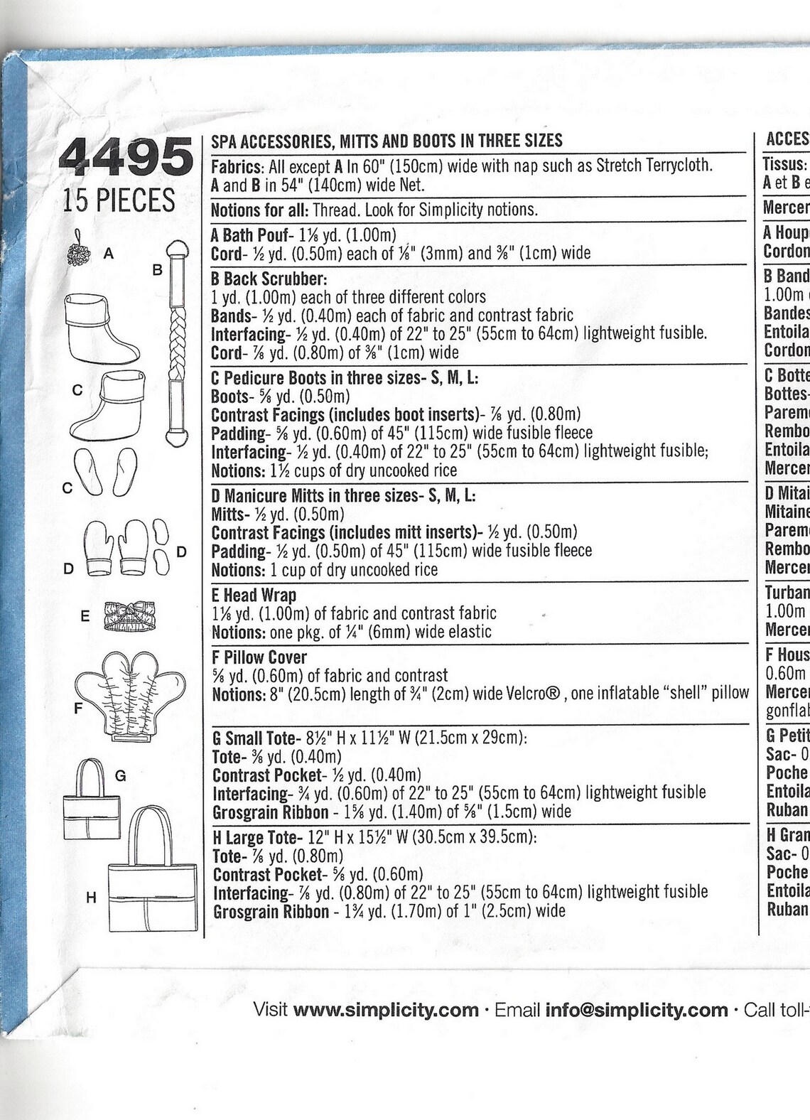Simplicity 4495 Sewing Pattern for Spa Accessories Manicure - Etsy