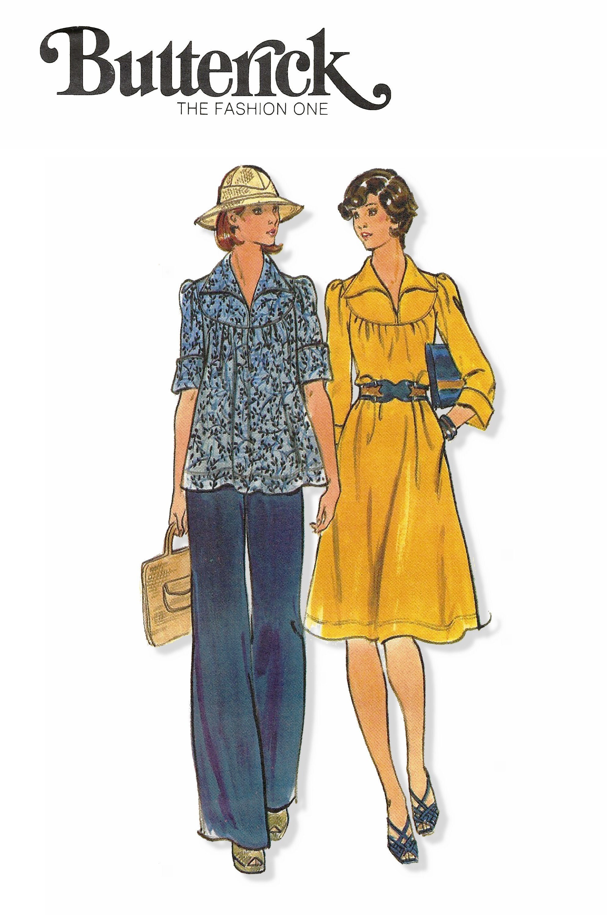 Butterick 4126 Sewing Pattern Misses Vintage 70s Loose Fitting A-line ...