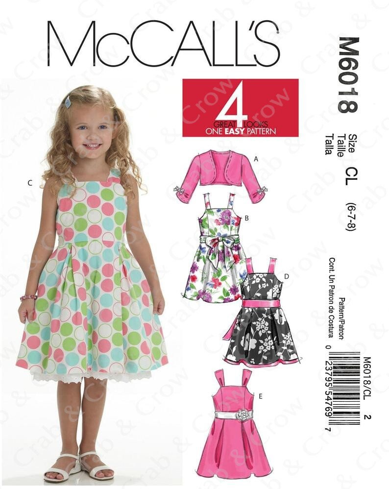 Mccalls M6018 Sewing Pattern for Childrens and Girls Shrug - Etsy