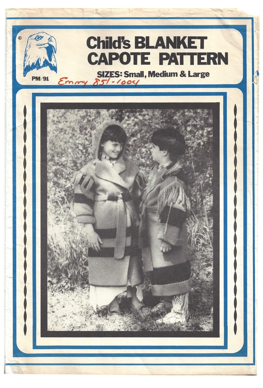 Eagle's View Patterns PM 91 Sewing Pattern for Child's Blanket Capote ...