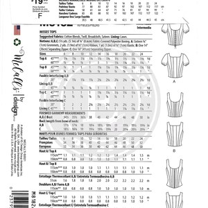 Schnittmuster Damen-Korsett - U-Ausschnitt, Mit Knochen - Größen 6–14