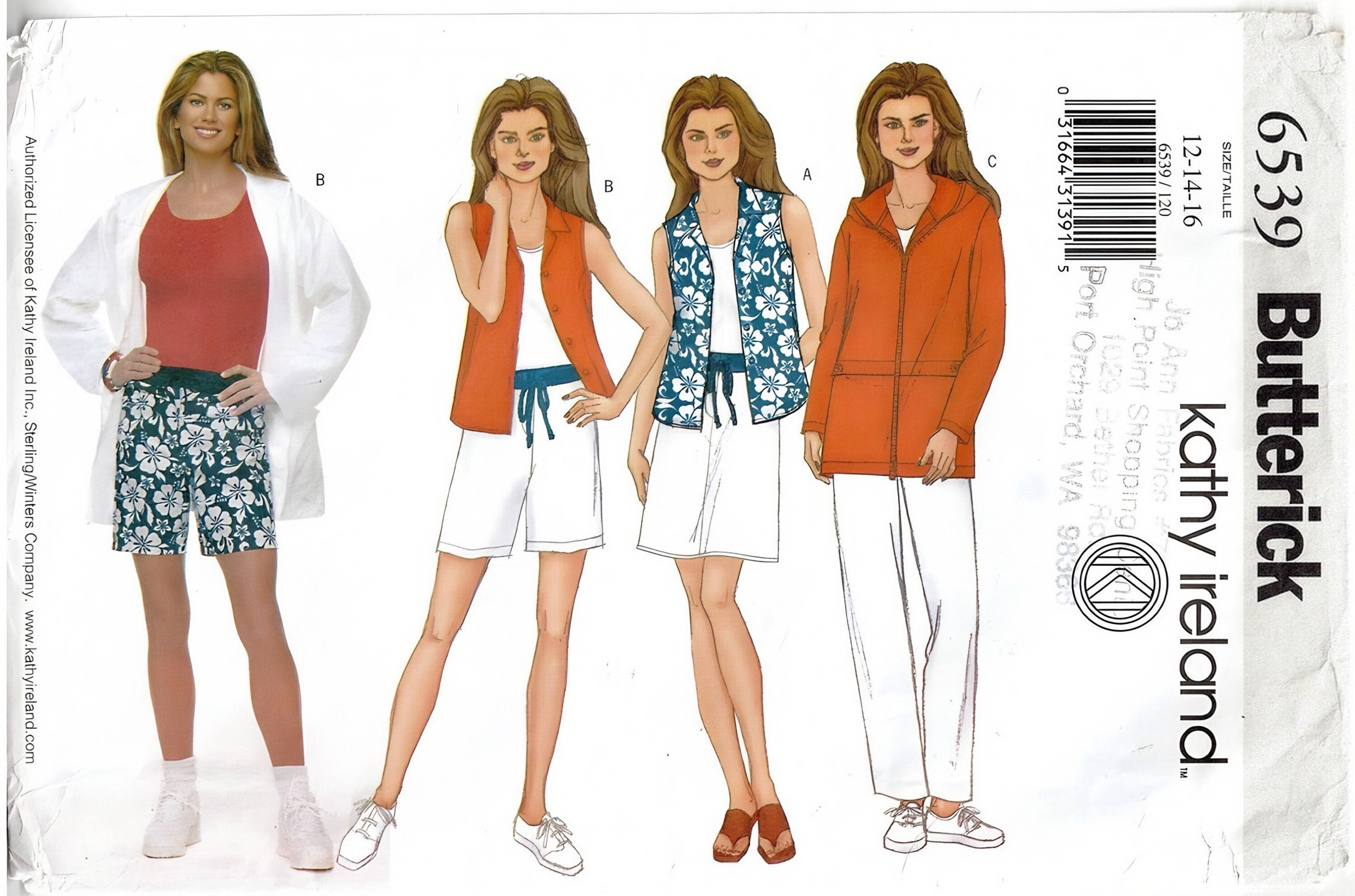 Butterick 6539 Sewing Pattern Misses Easy Unlined A-line Jacket ...