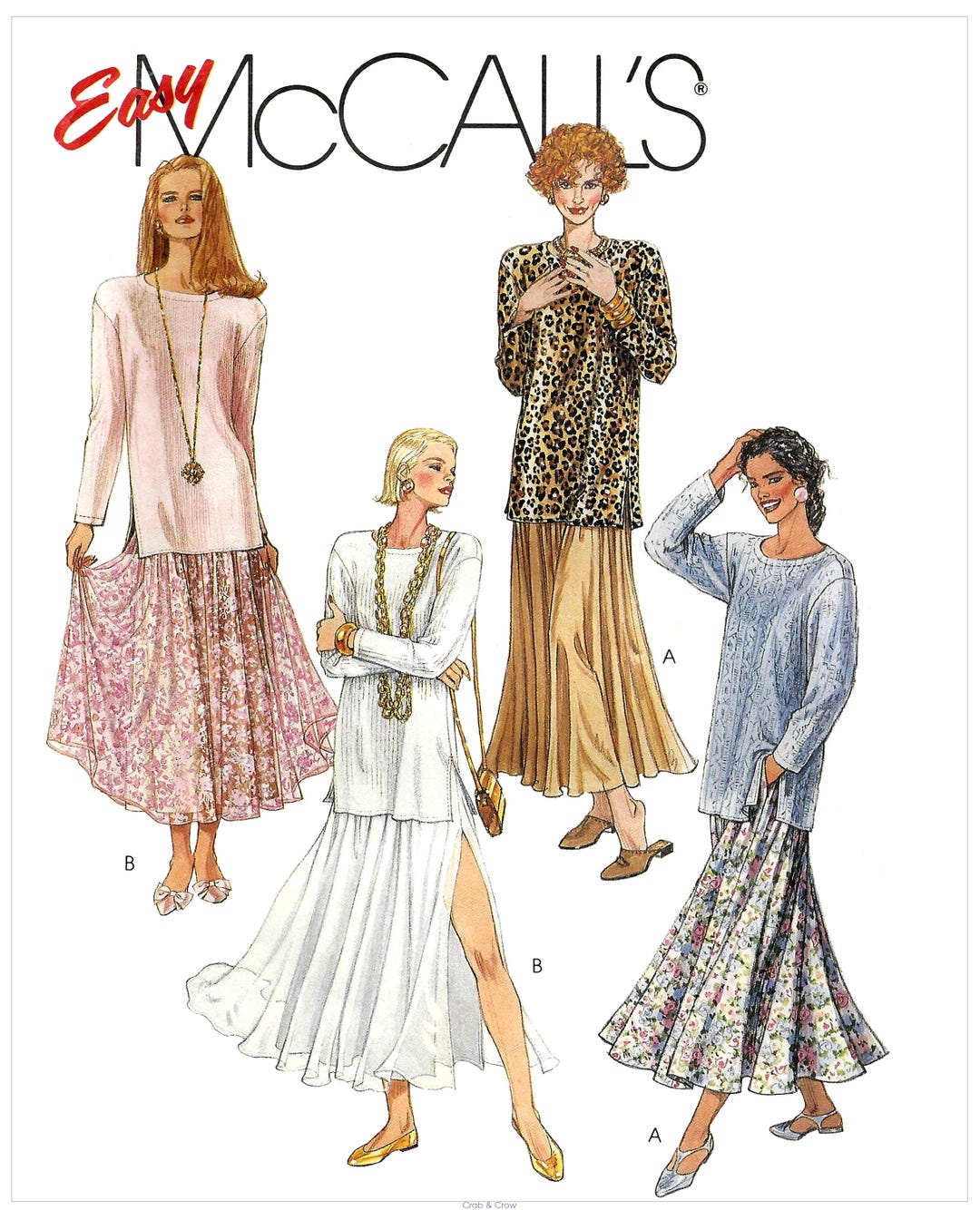 Mccalls 6324 Sewing Pattern Misses Easy Loose Fitting Pullover Top and ...