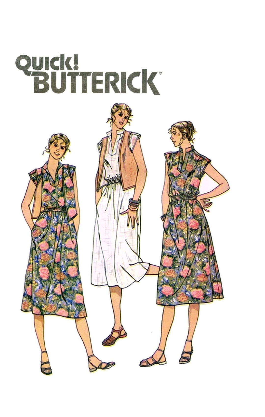 Butterick 6152 Sewing Pattern Misses Vintage 70s Loose Fitting Band ...