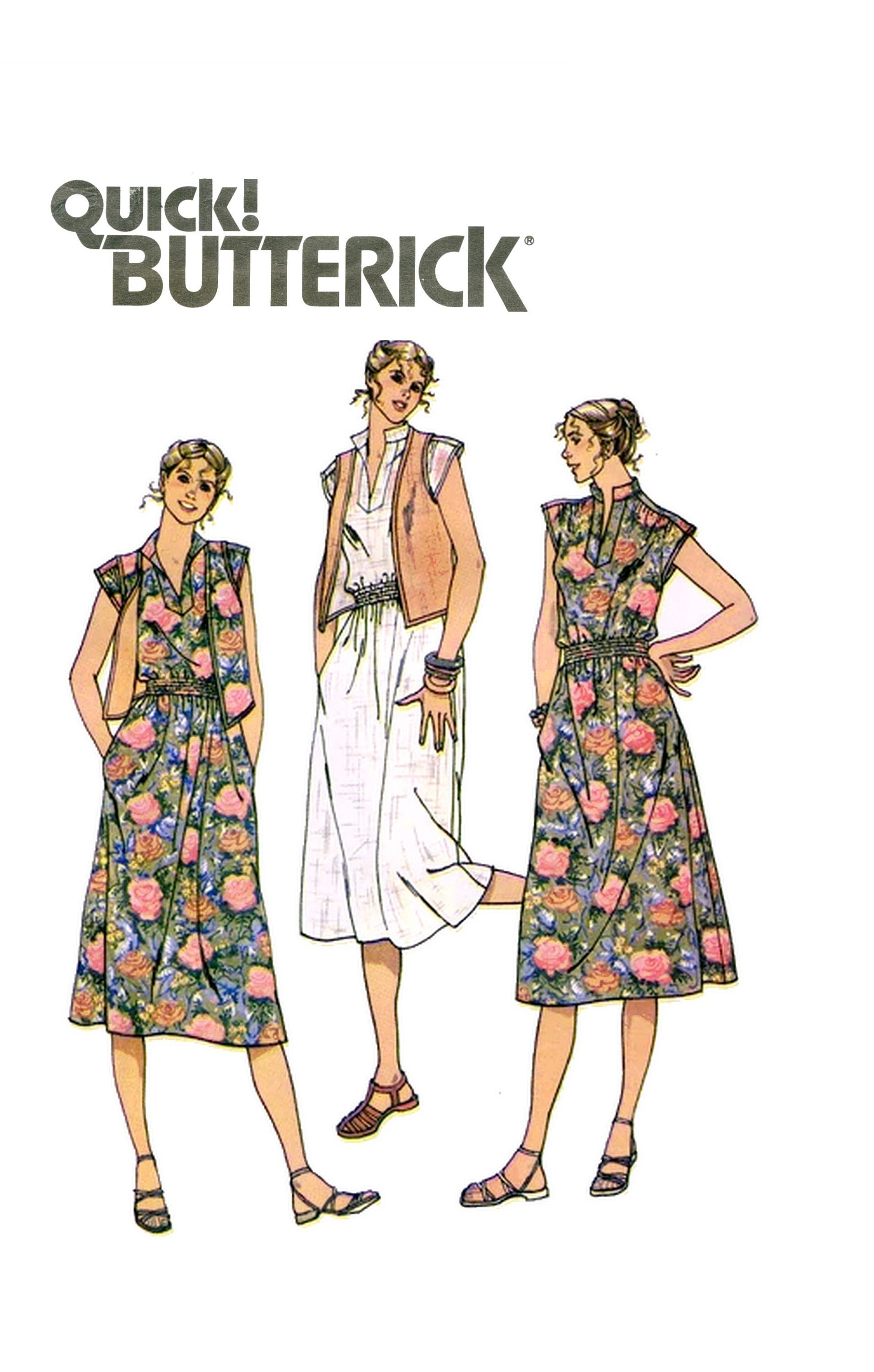 Butterick 6152 Sewing Pattern Misses Vintage 70s Loose Fitting Band ...
