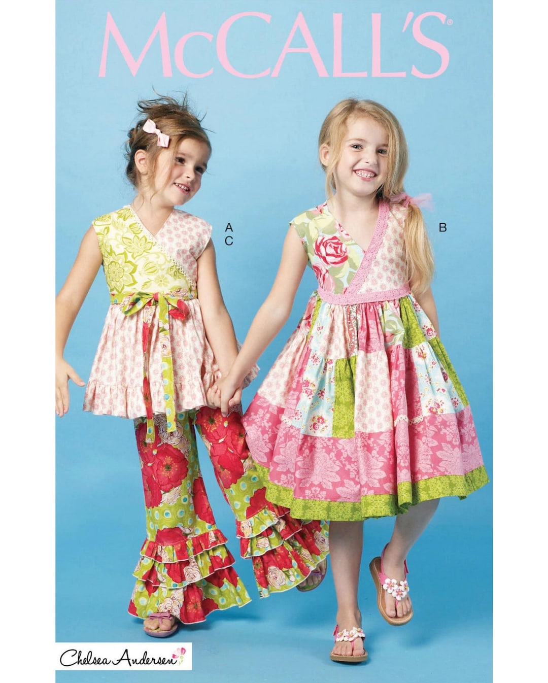 Mccalls M6497 Sewing Pattern for Childrens Ruffled Top Dress and Pants ...