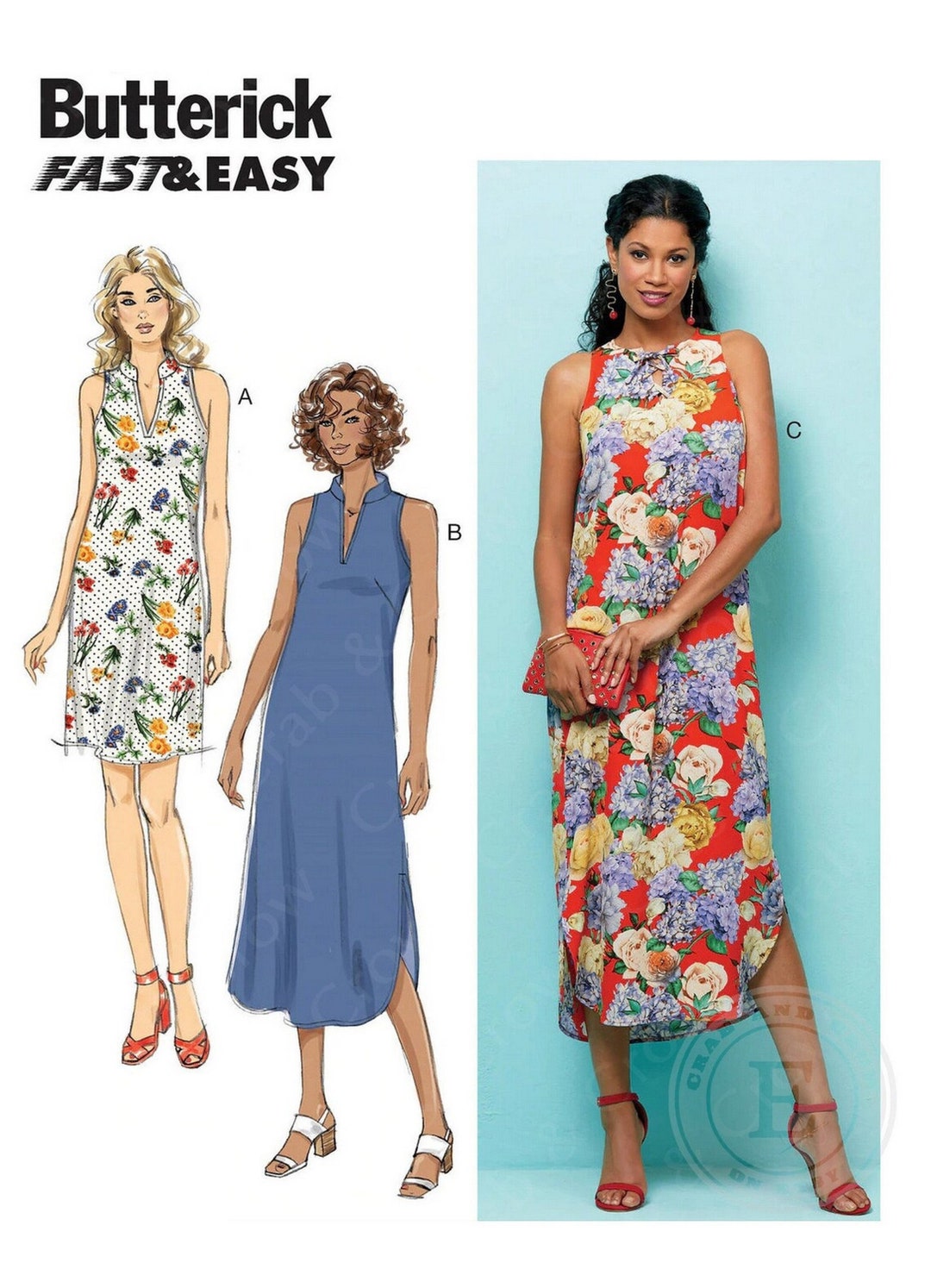 Butterick B6551 Sewing Pattern Misses Fast and Easy Loose Fitting ...