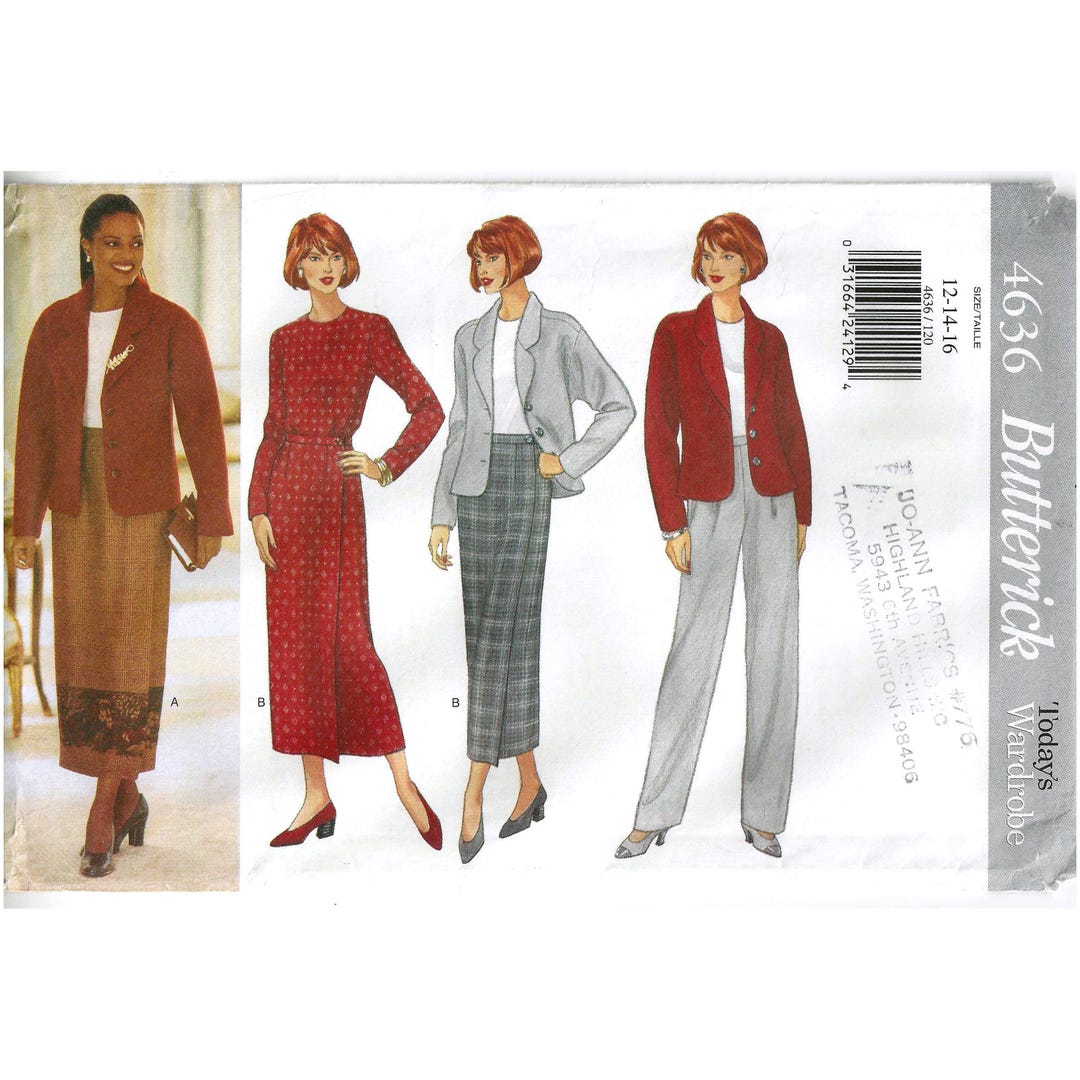 Butterick 4636 Sewing Pattern Misses Loose Fitting Unlined Jacket ...
