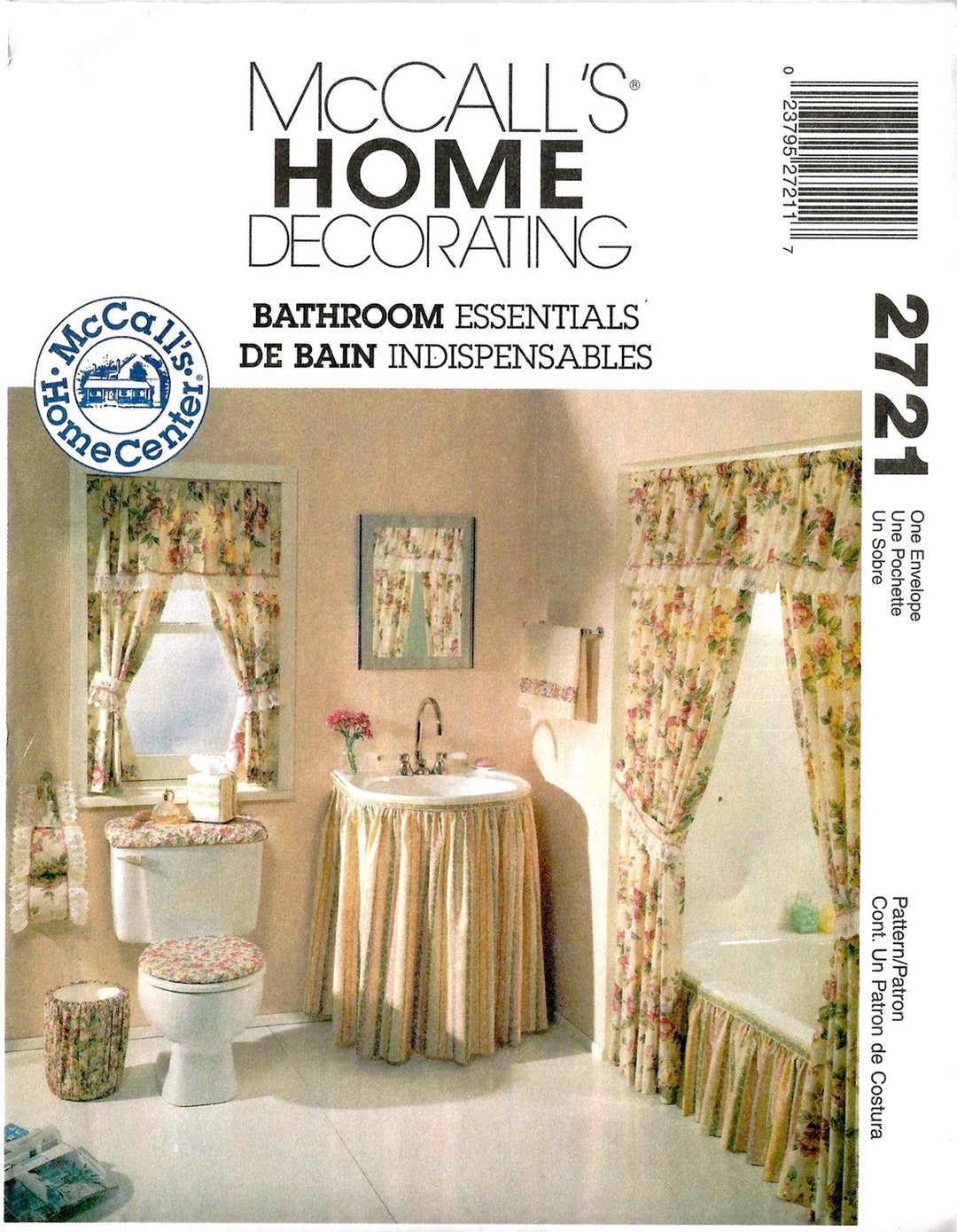 Mccalls Crafts 2721 Sewing Pattern for Bathroom Essentials Shower