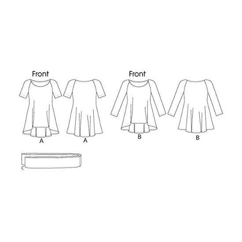 Kwik Sew K3954 Sewing Pattern Misses Pullover Raglan Sleeve Knit Tunic ...