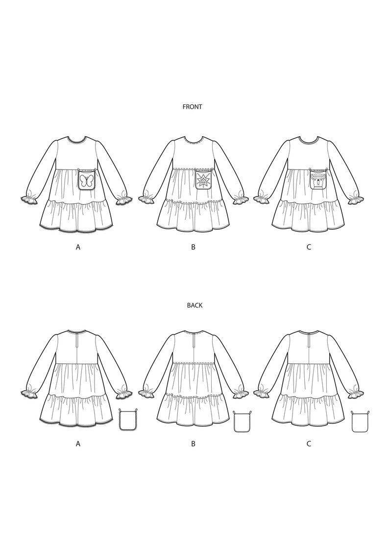 Simplicity S9024 Sewing Pattern Childrens Dress with Pocket Etsy