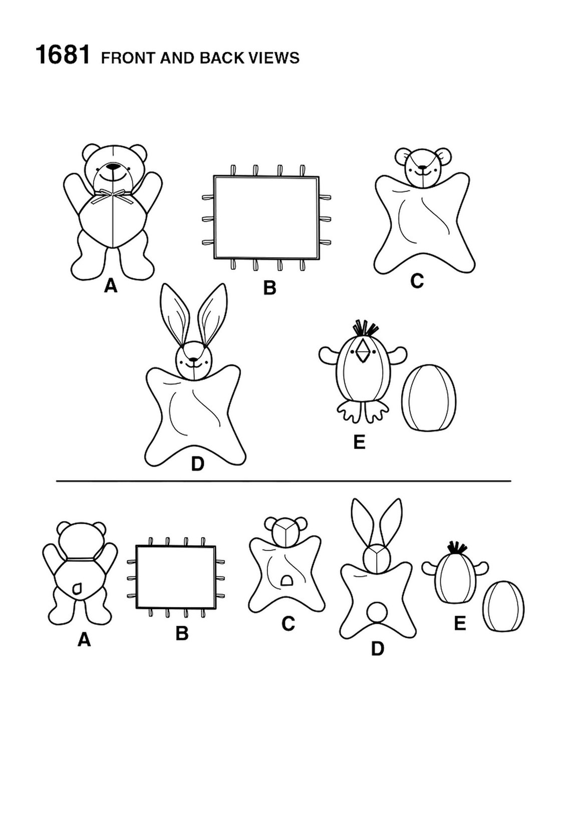 Simplicity 1681 Sewing Pattern for Bear Blanket Animal Blanket Etsy