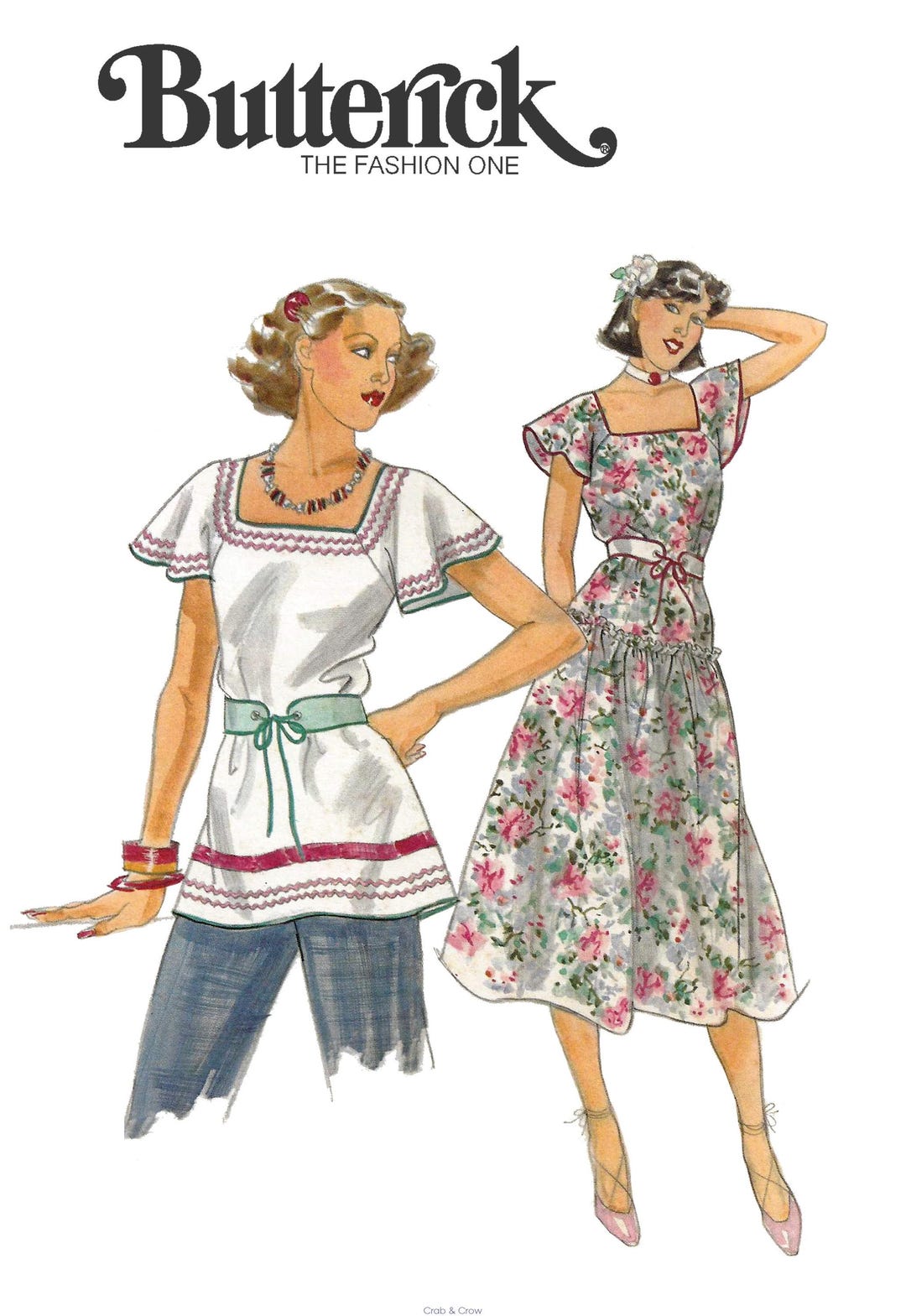 Butterick 5452 Sewing Pattern Misses Vintage 70s Loose Fitting Raglan ...
