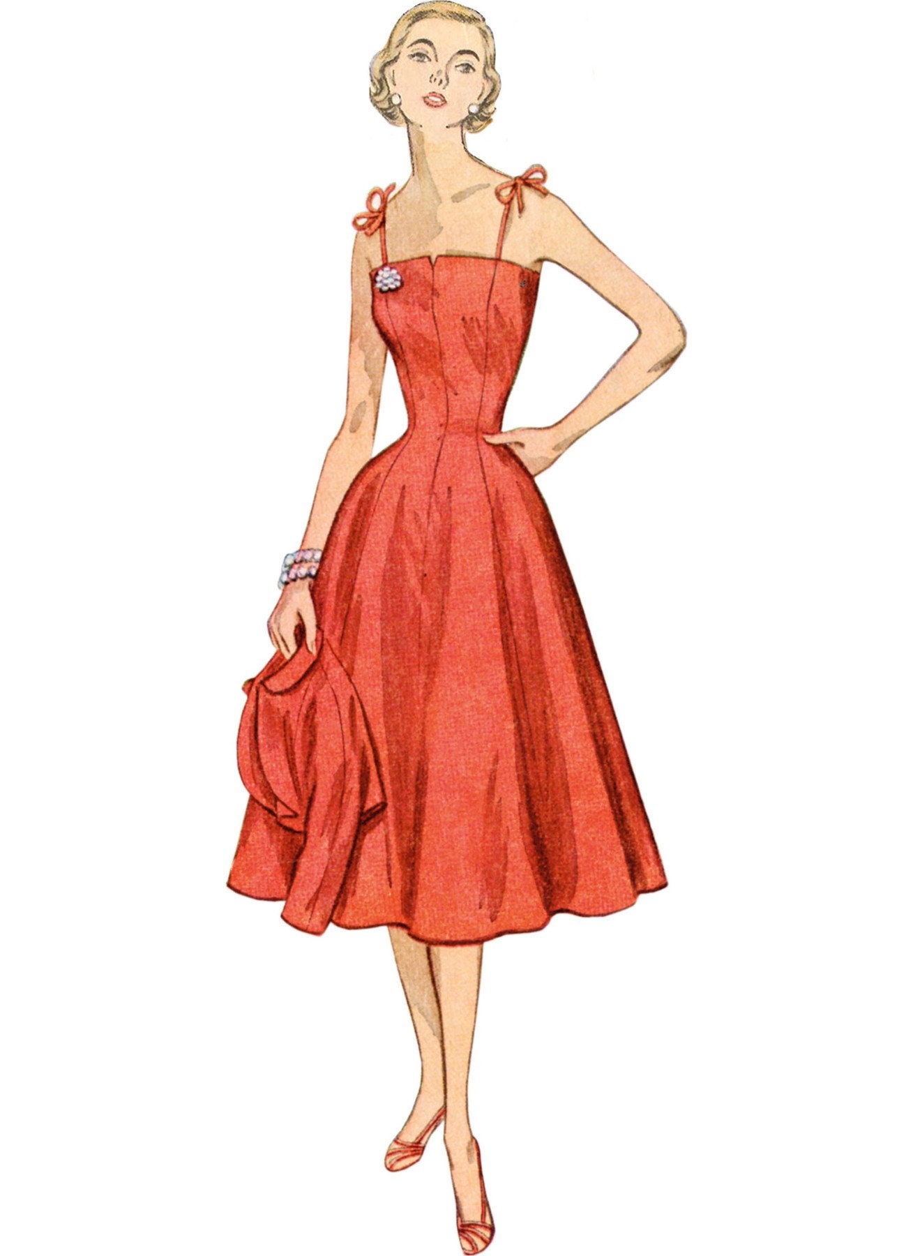 Simplicity S9738 Sewing Pattern Misses Vintage 50s