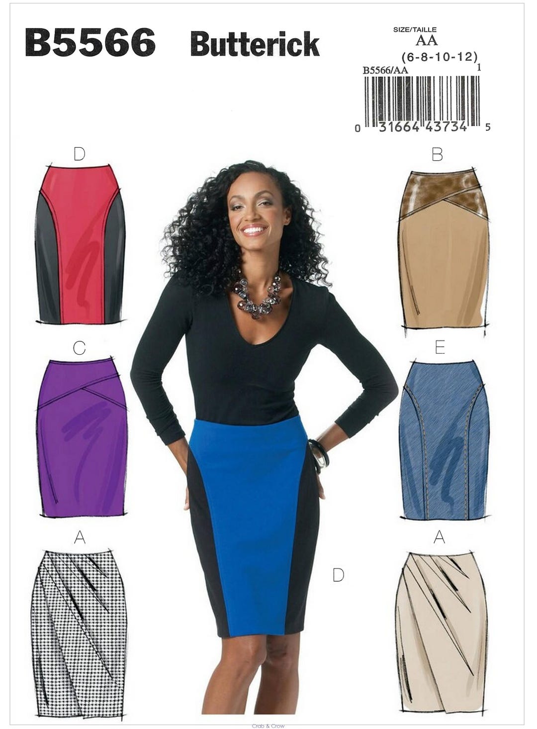 Butterick B5566 Sewing Pattern for Misses Easy Semi Fitted Mid Knee ...