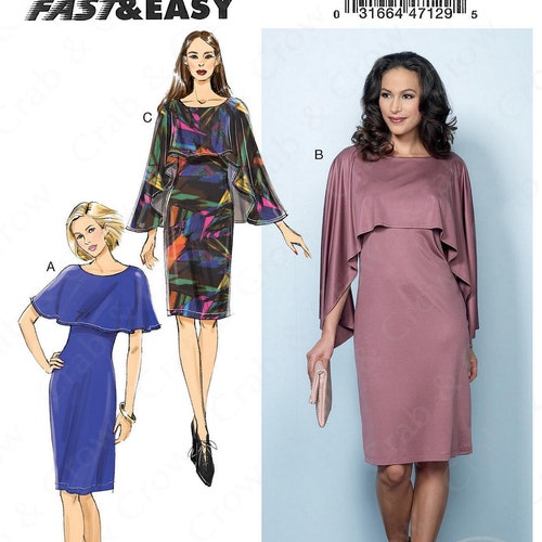 Butterick B6490 Sewing Pattern Misses Knit Tops With Attached - Etsy