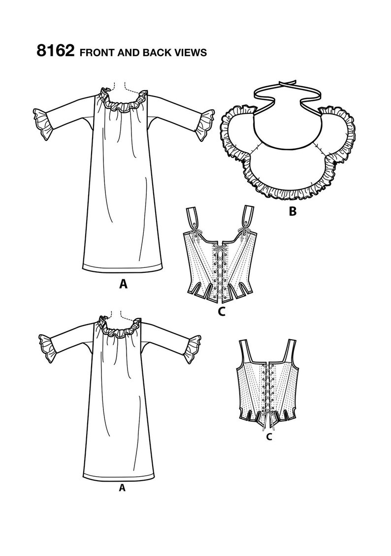Simplicity 8162 Sewing Pattern Misses 18th Century Etsy