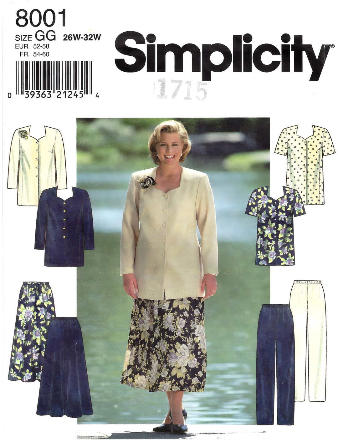 Simplicity 8001 Sewing Pattern Women's Sweetheart Neckline - Etsy