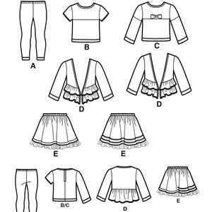 Simplicity 1332 Sewing Pattern for Childs Skirt and Knit - Etsy