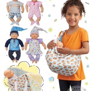 Simplicity 8820 Sewing Pattern for 15&quot; Baby Doll Clothes and Accessories Uncut