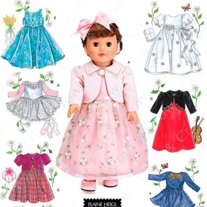 Simplicity 4364 Sewing Pattern for 18" Dolls Dress Overskirt Jacket Top Leotard Tutu Skirt Uncut