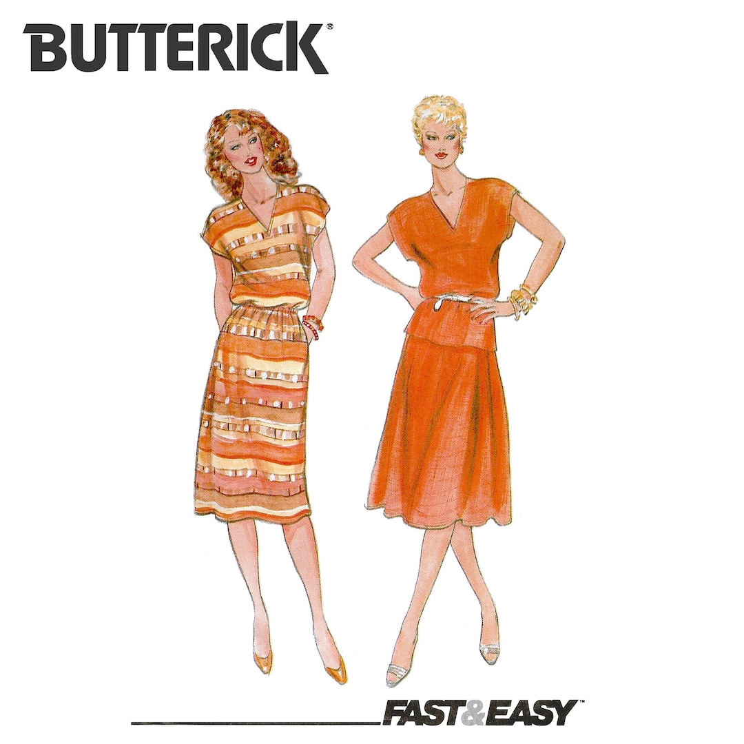 Butterick 4268 Sewing Pattern Misses Vintage 80s Loose Fitting Cap ...