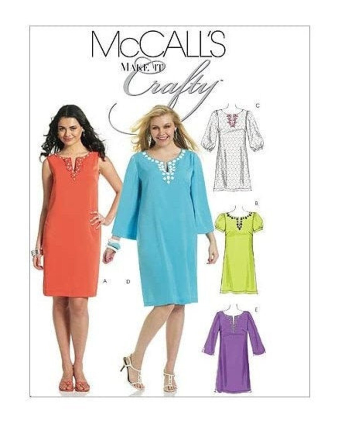 Mccalls M6117 Sewing Pattern Make It Crafty A-line Above Knee - Etsy