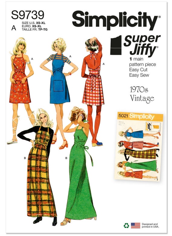 Simplicity S9739 Sewing Pattern Misses Vintage 70s