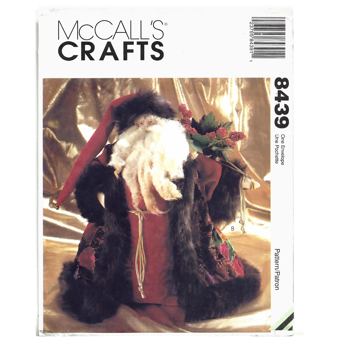 Pattern 8439 Mccalls Crafts 8439 Sewing Pattern Father Christmas Doll Heirloom Santa ...