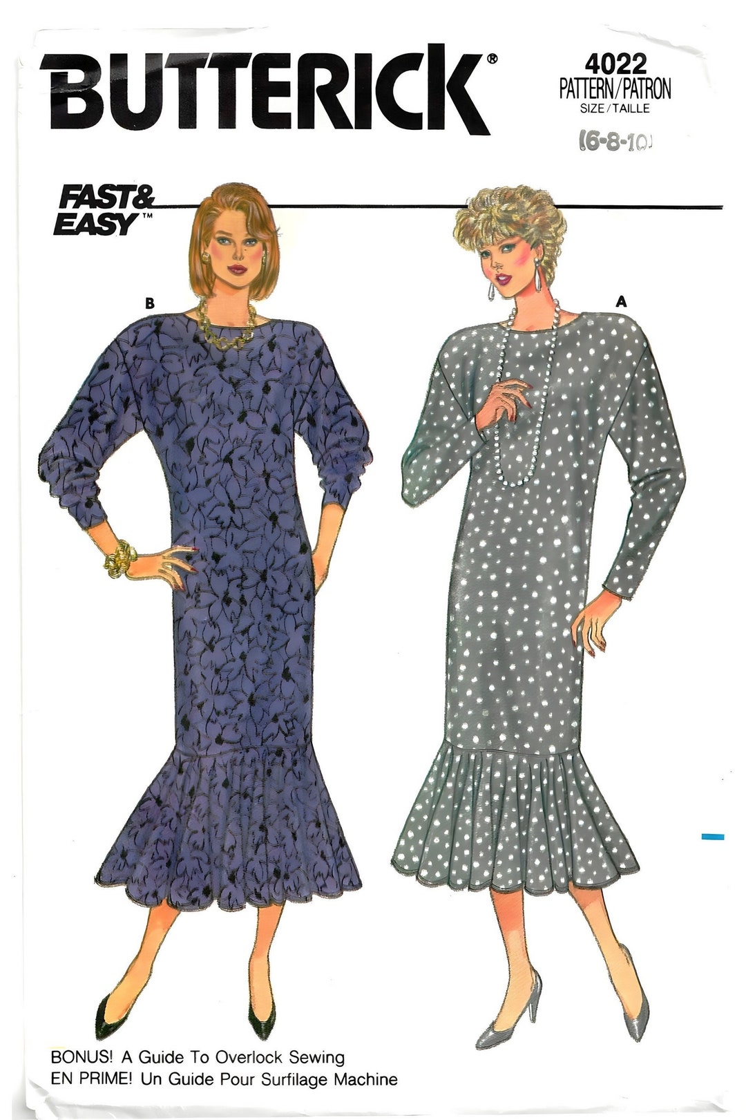 Butterick 4022 Sewing Pattern Misses Fast and Easy Loose Fitting ...