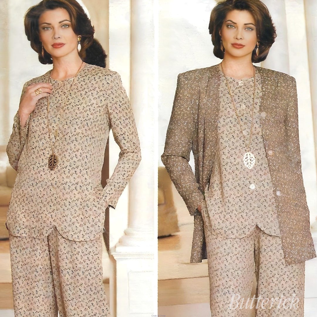 Butterick 4154 Sewing Pattern Misses Unlined Jacket Loose Fitting Long ...