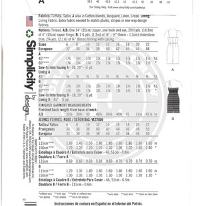 Simplicity S9297 Sewing Pattern Misses Sweetheart Neckline Sleeveless ...