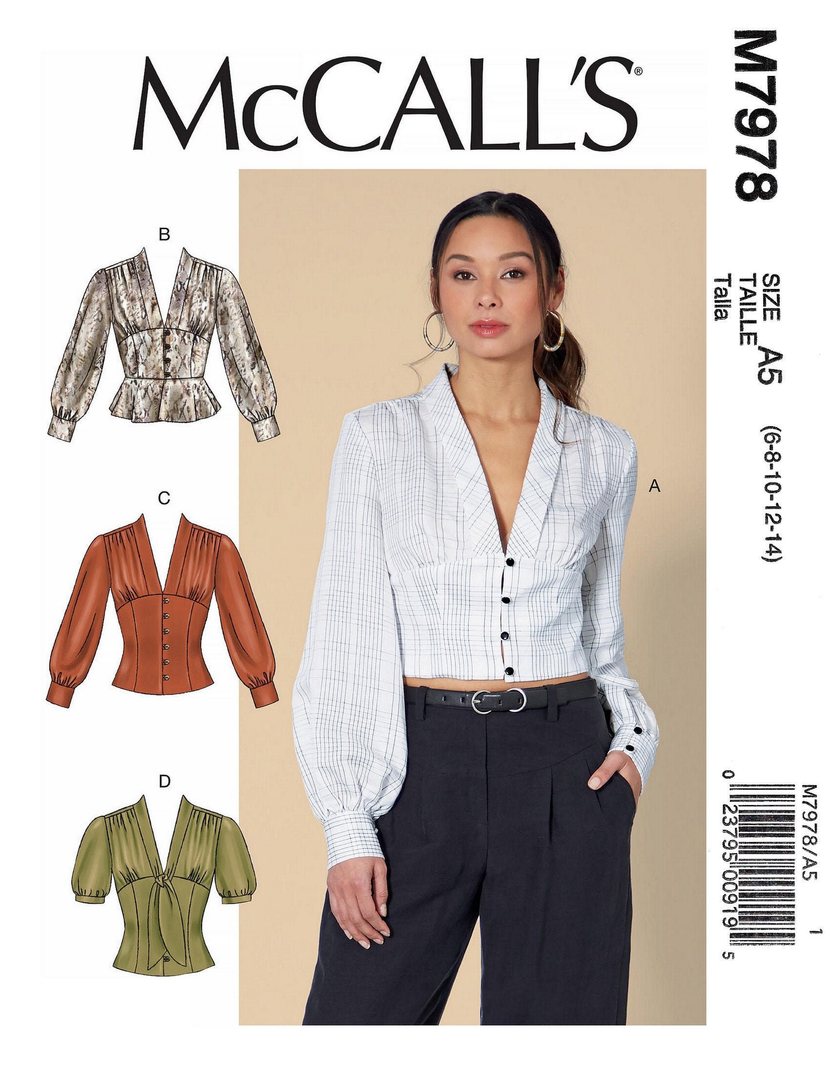 McCall's Sewing Pattern M8200 Misses' & Women's Tops - Sewdirect