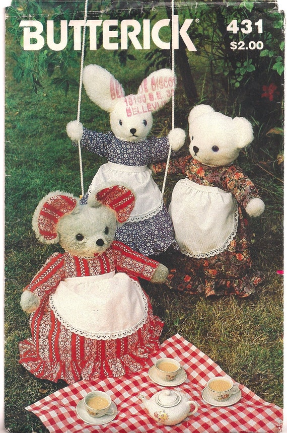 butterick stuffed animal patterns