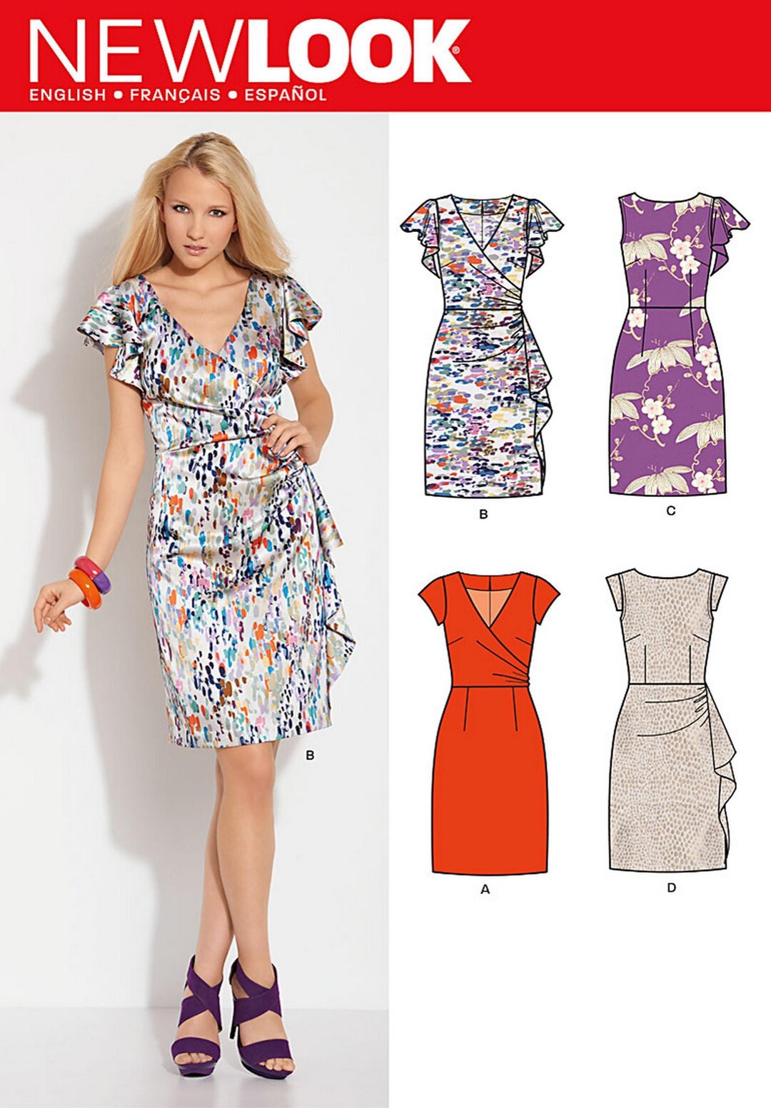 New Look A6123 Sewing Pattern Misses Dress With Sleeve and Bodice ...