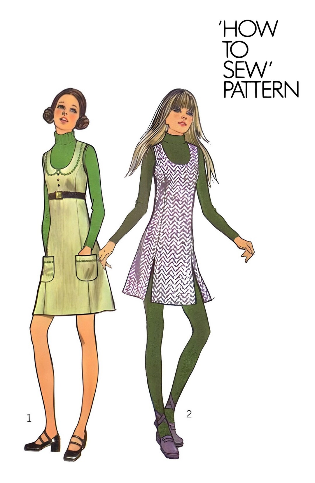 Simplicity 9623 Sewing Pattern for Juniors Vintage 70s Mini Etsy