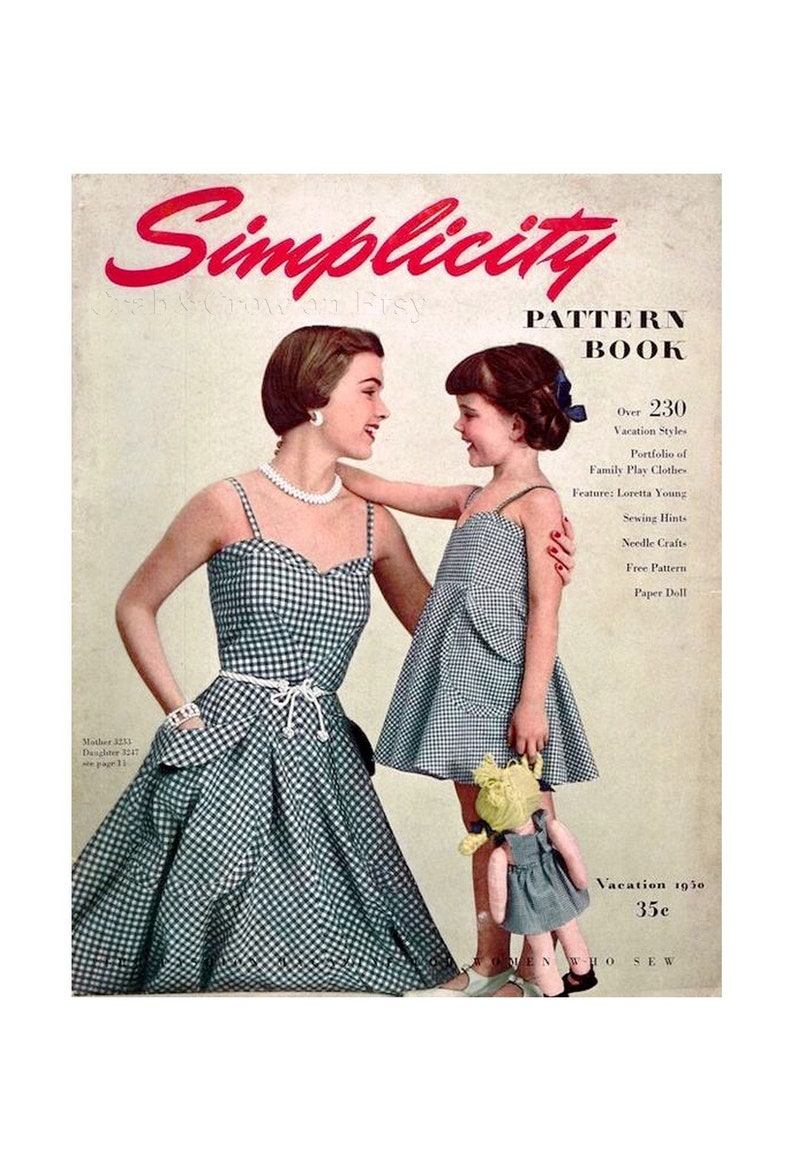 Simplicity S9536 Sewing Pattern Misses Vintage 50s Reproduction Sundress and Bolero sz 6-14 or 14-22 Uncut Bild 5