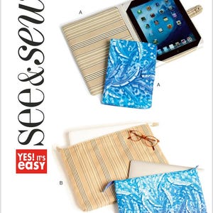 Butterick B5841 Sewing Pattern for E-Book Reader Covers Notebook and Laptop Cases Uncut