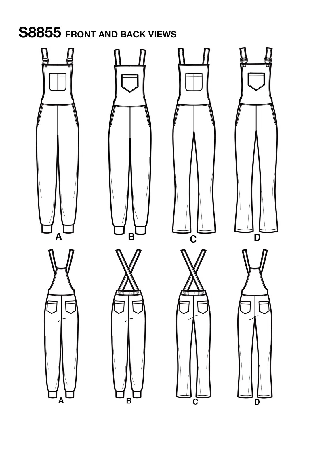 Simplicity Schnittmuster S8855 - Overalls Für Damen In Mehreren Größen