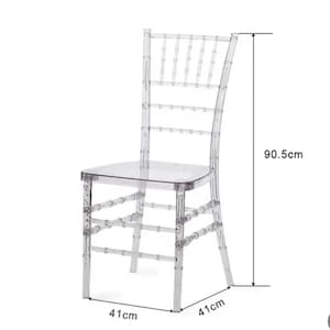 Clear Chiavari | 35.8&quot; Tall Resin Armless Stacking Event Chair choose your design