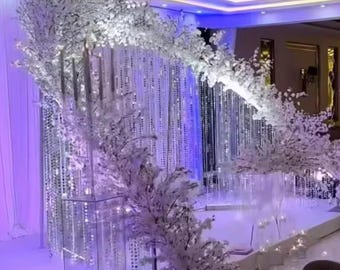 C Shaped Wedding Arch Backdrop metal curved C shape background