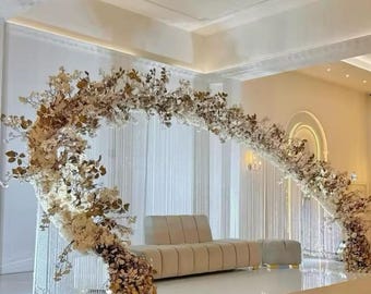 Toile de fond pour arche de mariage en forme de C : support de cérémonie en métal moderne